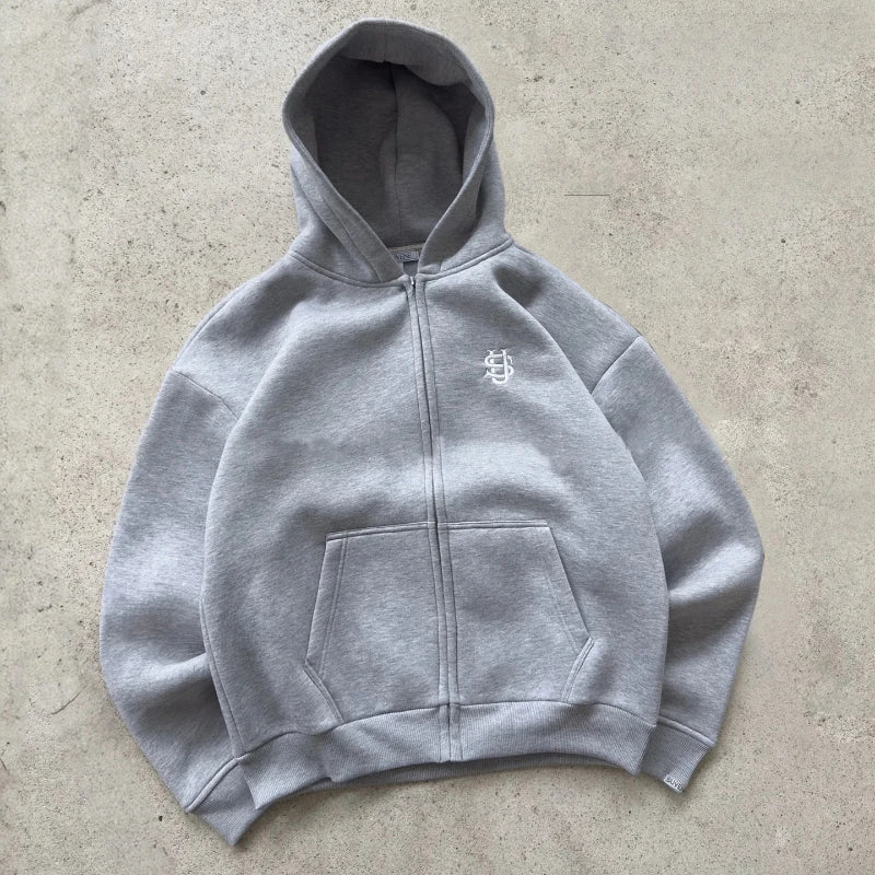Pantalones deportivos holgados informales, sudadera con letras bordadas Y2K, traje para hombre, Harajuku, traje deportivo de calle retro de hip hop para las cuatro estaciones