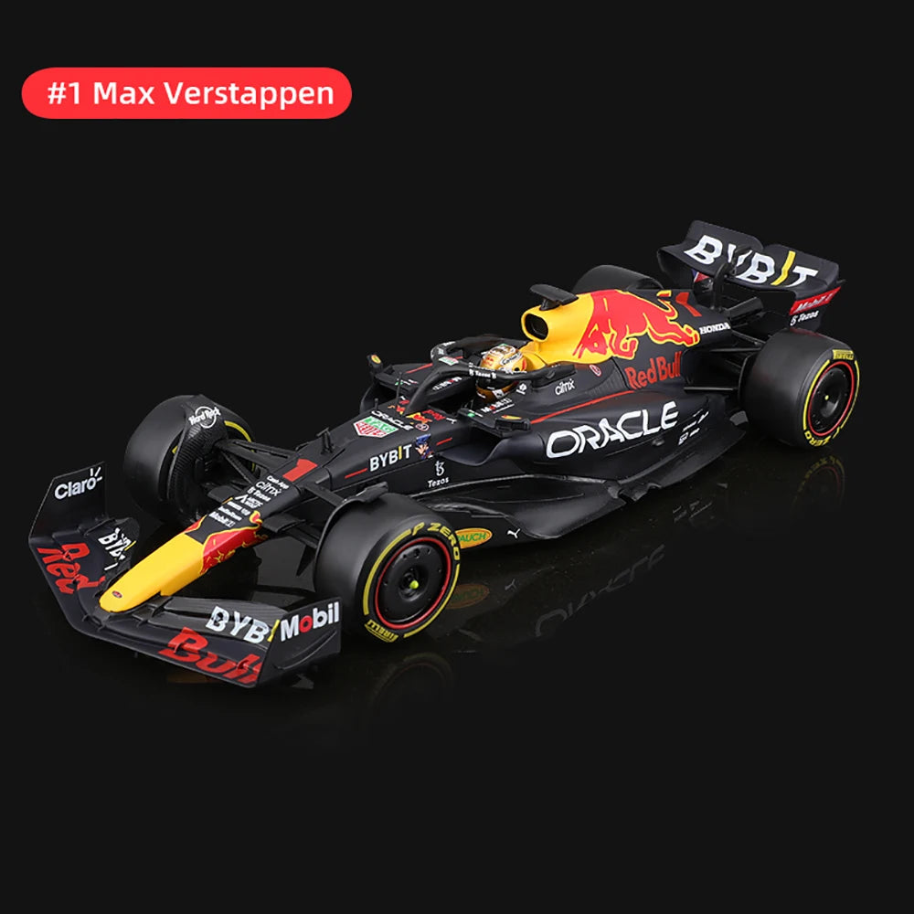 Bburago 1:24 # 16 Leclerc 2023 F1 Scuderia Ferrari sf23 # 55 Sainz Modelo de coche de aleación Modelo de fundición a presión de Fórmula Uno