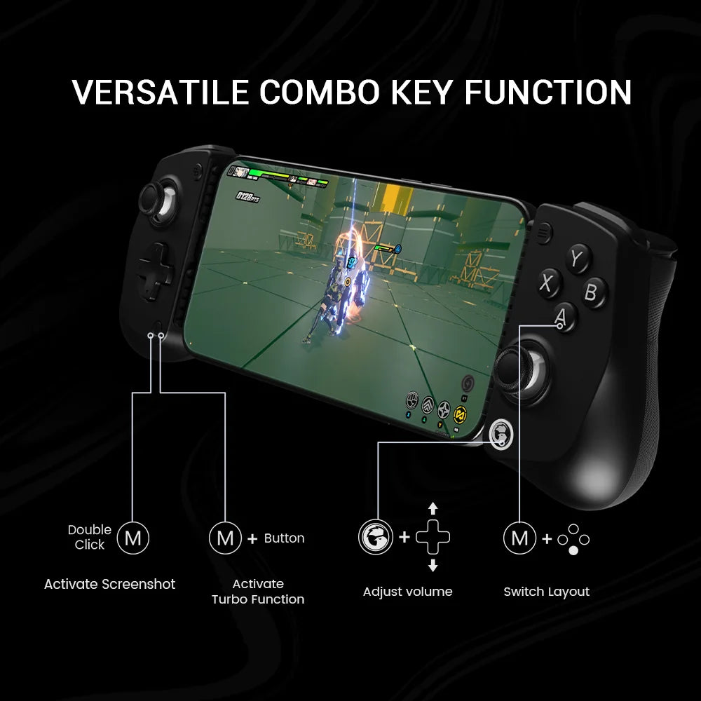 Controlador de juegos móvil Gamesir X5 Lite para palos de efecto Hall de IOS y Android tipo C