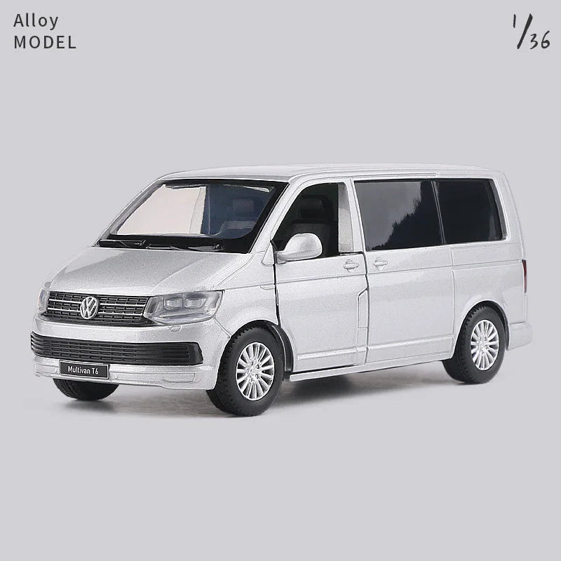 1:36 VW Multivan T6 MPV coche en miniatura de aleación Diecast Metal escala coche modelo colección estática niños cumpleaños juguetes vehículos regalos