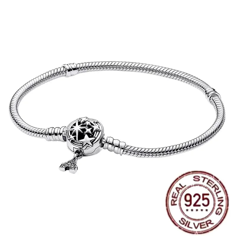 Pulsera de hueso de serpiente de Spider Man de plata de ley 100% S925, adecuada para pulsera Pandora, regalo de joyería de moda para mujer bi
