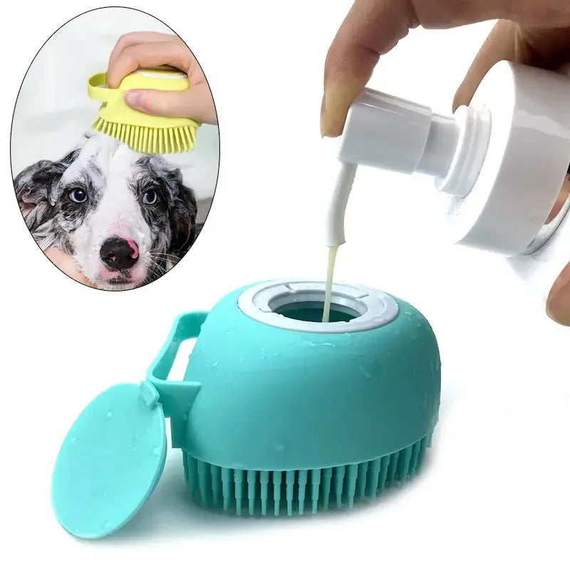 Guantes de masaje para lavado de baño, cepillo de silicona suave, accesorios para mascotas, herramientas para perros y gatos, productos para Mascotas