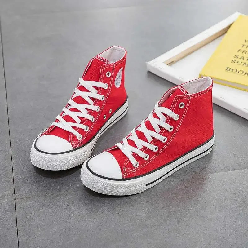 Zapatos de lona Ins de alta calidad para mujer, zapatos coreanos Ulzzang versátiles para estudiantes, primavera, nuevo estilo, cubierta de tobillo de fondo plano, zapatos con suela de goma
