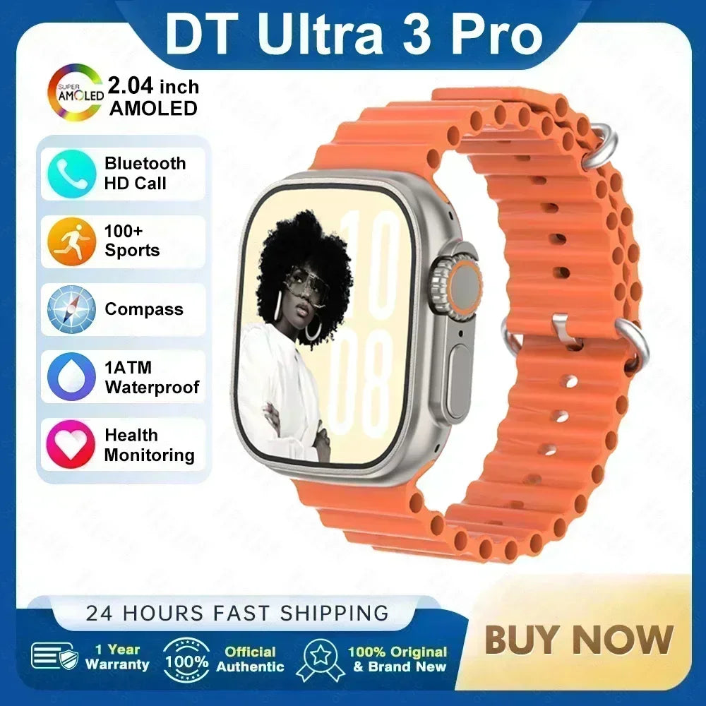 2025 nuevo reloj inteligente con memoria de 32GB para hombres y mujeres NFC Bluetooth llamada reproducción de música carga inalámbrica deporte Fitness SmartWatch