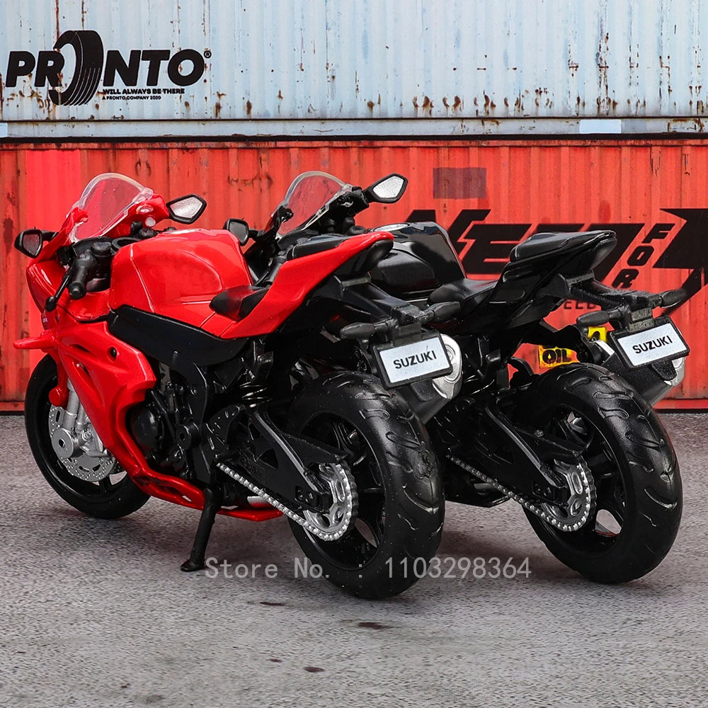 MSZ 1:18 Suzuki GSX-R1000 YAMAHA YZF-R1 motocicleta clásica modelo estático aleación fundición a presión coche juguete regalos
