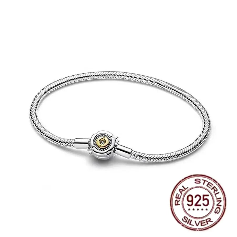 Pulsera de hueso de serpiente de Spider Man de plata de ley 100% S925, adecuada para pulsera Pandora, regalo de joyería de moda para mujer bi