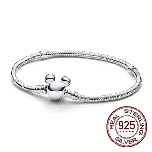 Pulsera de hueso de serpiente de Spider Man de plata de ley 100% S925, adecuada para pulsera Pandora, regalo de joyería de moda para mujer bi
