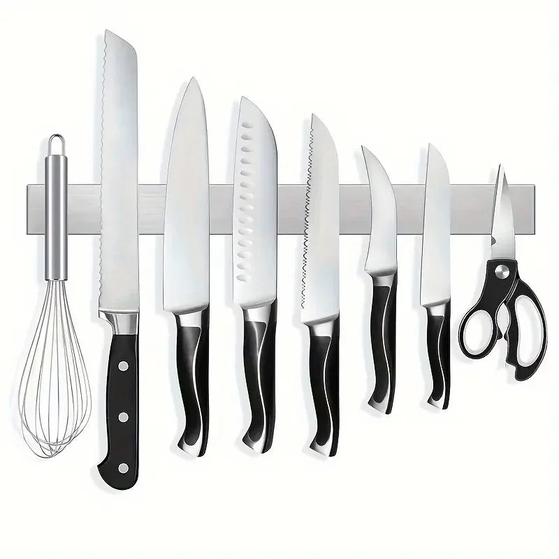 Tira magnética profesional de acero inoxidable, soporte magnético para cuchillos, estante para cuchillos de cocina, barra 30 40 50 cm, accesorios de cocina