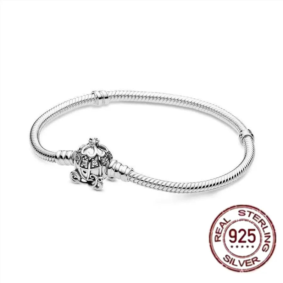 Pulsera de hueso de serpiente de Spider Man de plata de ley 100% S925, adecuada para pulsera Pandora, regalo de joyería de moda para mujer bi