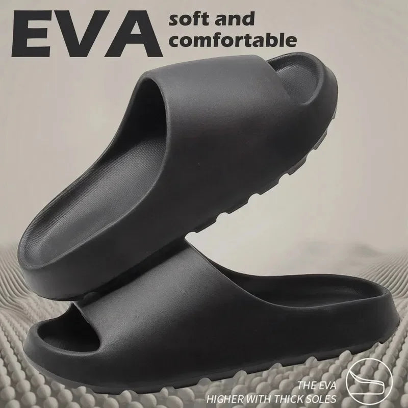 Zapatillas de hombre EVA, suela suave y gruesa, zapatillas de moda de verano y sandalias de playa Yeezys Slides para mujer