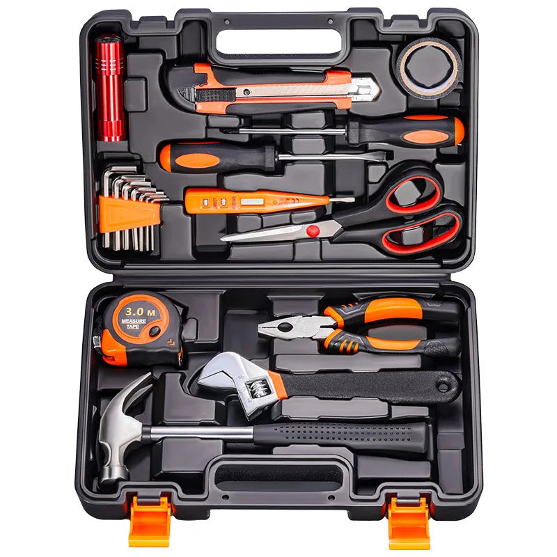 Juego de combinación de herramientas eléctricas de Hardware para el hogar, juego de combinación de herramientas de llave de reparación de automóviles multifuncional, herramientas manuales de destornillador