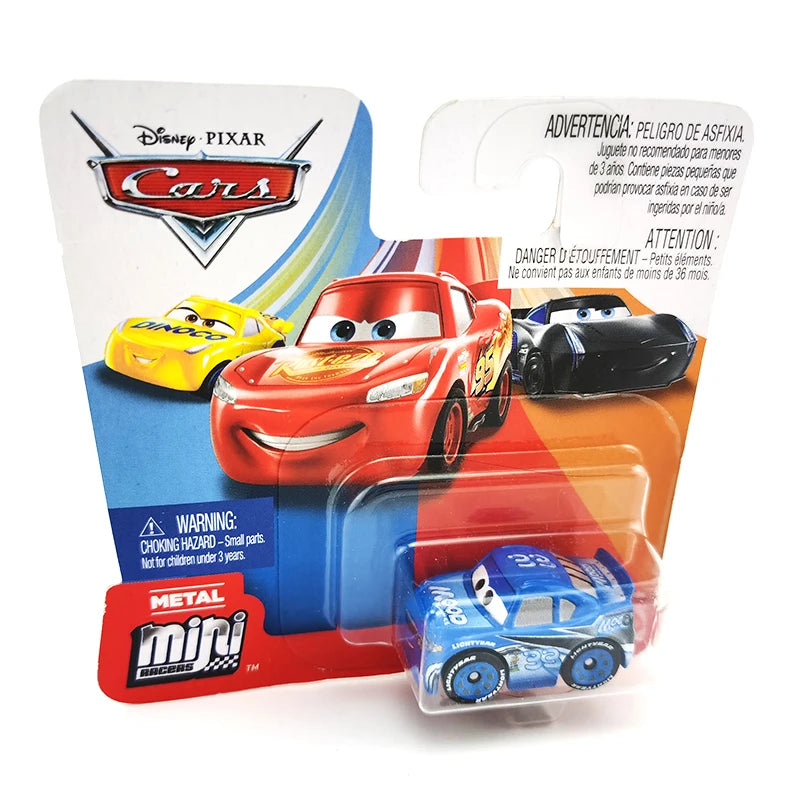 Mini coches originales de Disney Pixar, modelo de coche de juguete de Metal fundido a presión, relámpago McQueen Jackson Storm Curz, vehículos de juego, regalos para niños