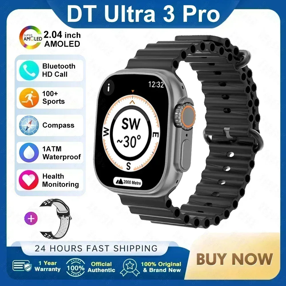 2025 nuevo reloj inteligente con memoria de 32GB para hombres y mujeres NFC Bluetooth llamada reproducción de música carga inalámbrica deporte Fitness SmartWatch