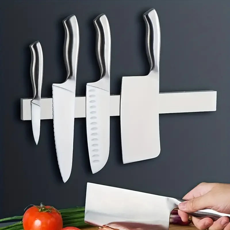 Tira magnética profesional de acero inoxidable, soporte magnético para cuchillos, estante para cuchillos de cocina, barra 30 40 50 cm, accesorios de cocina