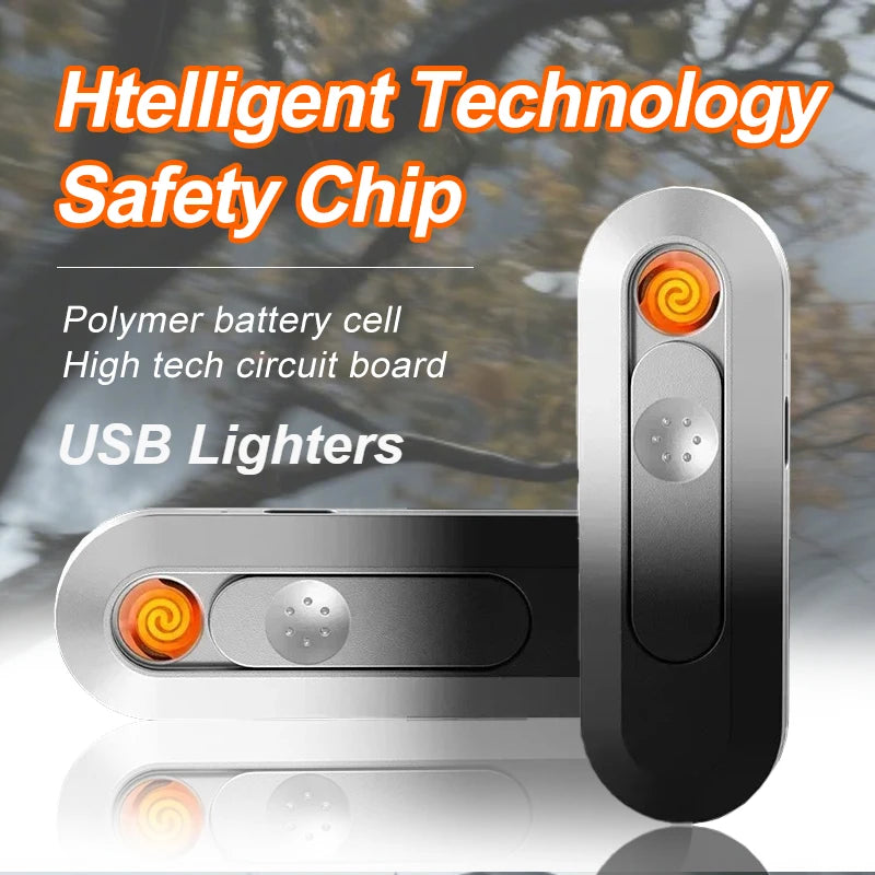 Mini encendedor de cigarrillos con carga USB de tungsteno a prueba de viento, silencioso en toda la red, los accesorios para cigarrillos más favorable