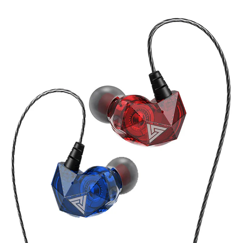 Auriculares con cable QKZ AK6 de cobre HiFi, auriculares estéreo para carreras y deportes, auriculares con micrófono 3,5mm