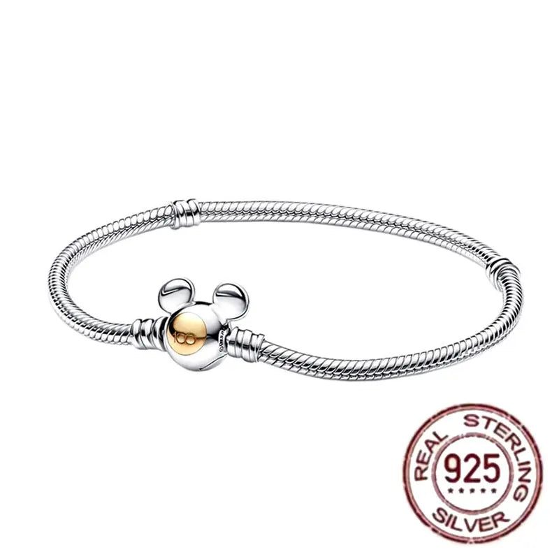 Pulsera de hueso de serpiente de Spider Man de plata de ley 100% S925, adecuada para pulsera Pandora, regalo de joyería de moda para mujer bi