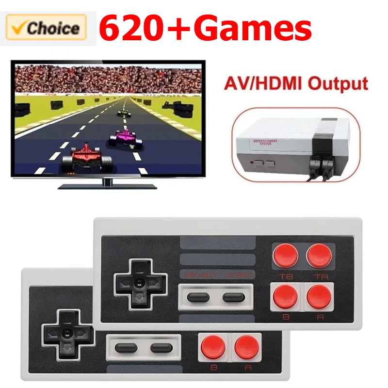 Consola de juegos retro Mini sistema de videojuegos clásico 620 juegos AV integrados Consola de TV FC Nes de 8 bits para adultos y niños regalo