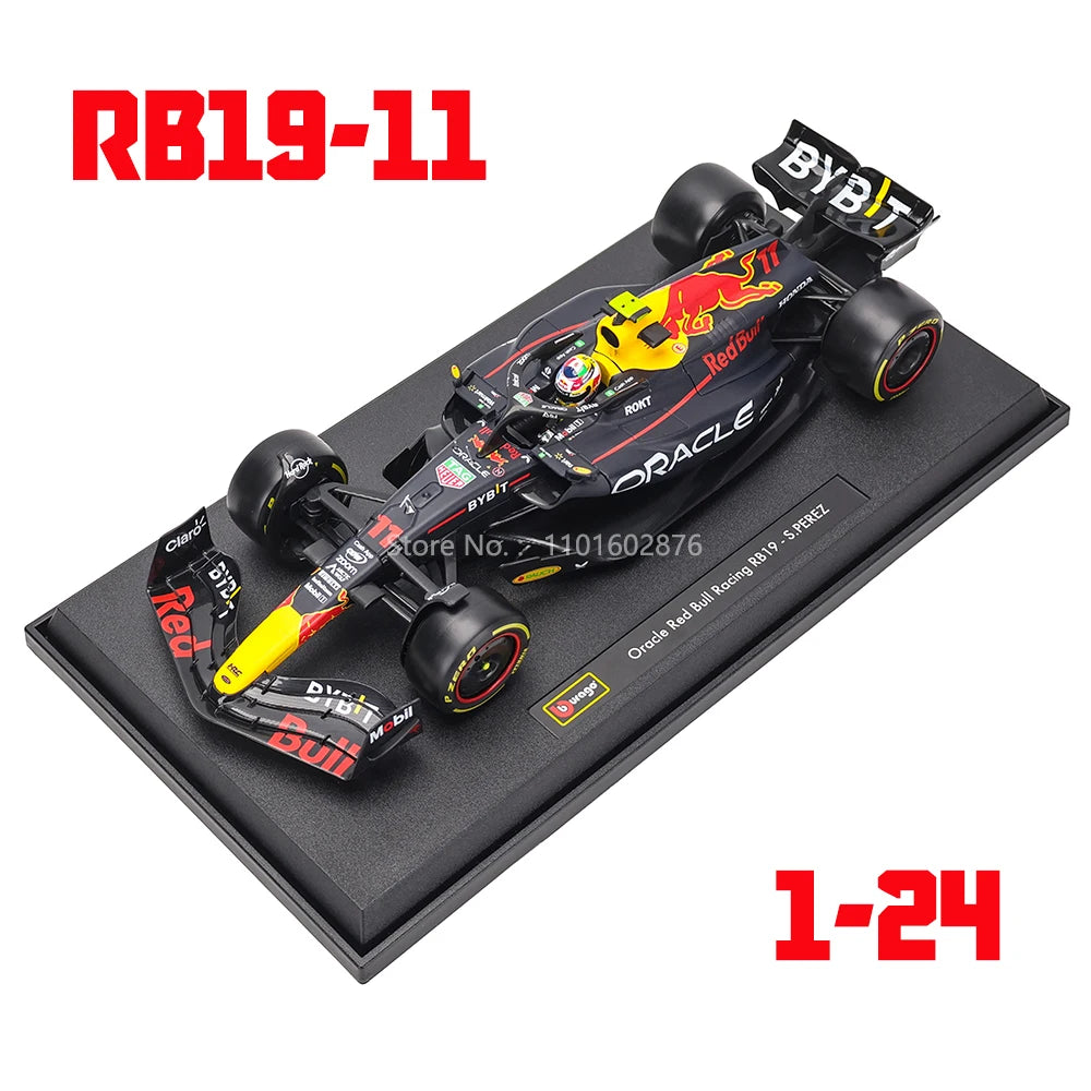 Bburago 1:24 # 16 Leclerc 2023 F1 Scuderia Ferrari sf23 # 55 Sainz Modelo de coche de aleación Modelo de fundición a presión de Fórmula Uno