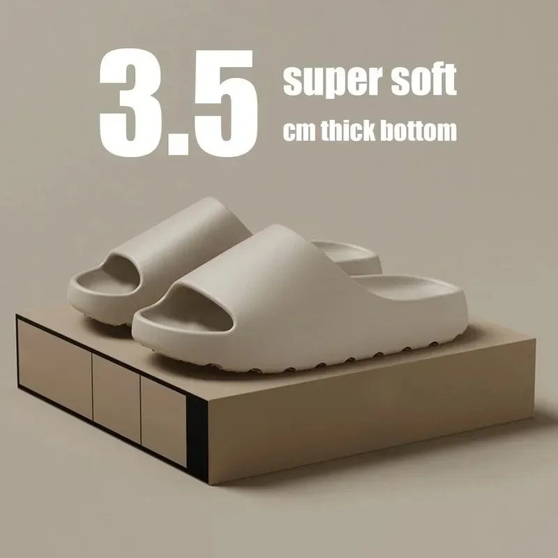 Zapatillas de hombre EVA, suela suave y gruesa, zapatillas de moda de verano y sandalias de playa Yeezys Slides para mujer