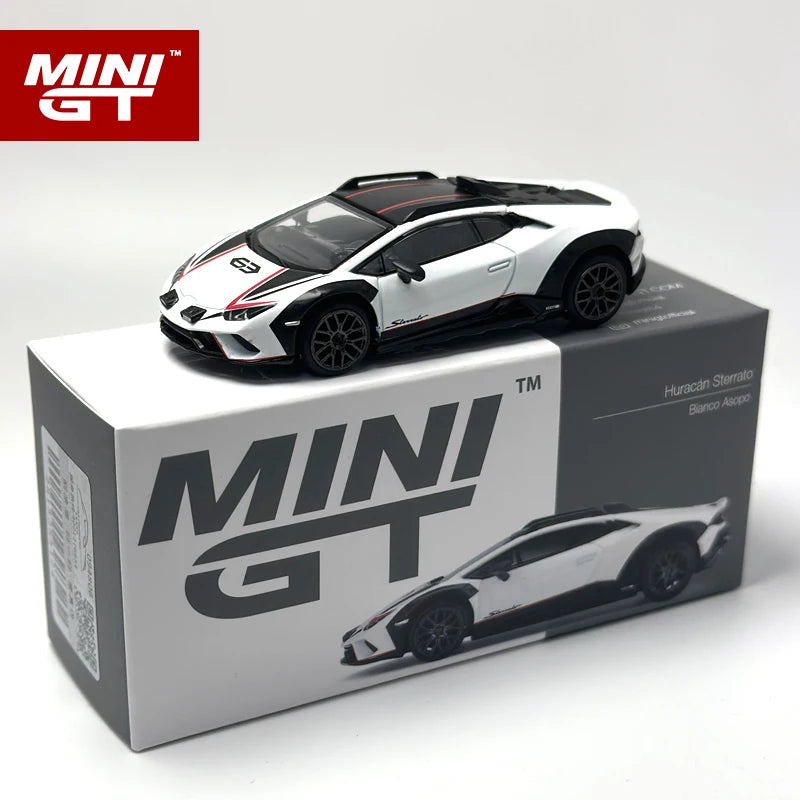 MINIGT 1:64 Huracan Sterrato Bianco Asopo MGT coche en miniatura de aleación 763