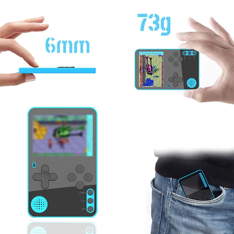 Consola de juegos portátil 500 juegos clásicos LCD portátil Retro Video Mini consola de juegos recargable gran regalo para niños y adultos