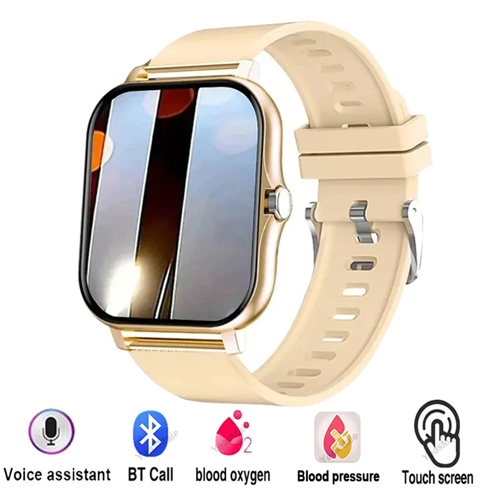 Reloj inteligente para deportes al aire libre, llamada inalámbrica, recordatorio de información, cambio de papel tapiz, reloj inteligente resistente al agua para hombres y mujeres 2025