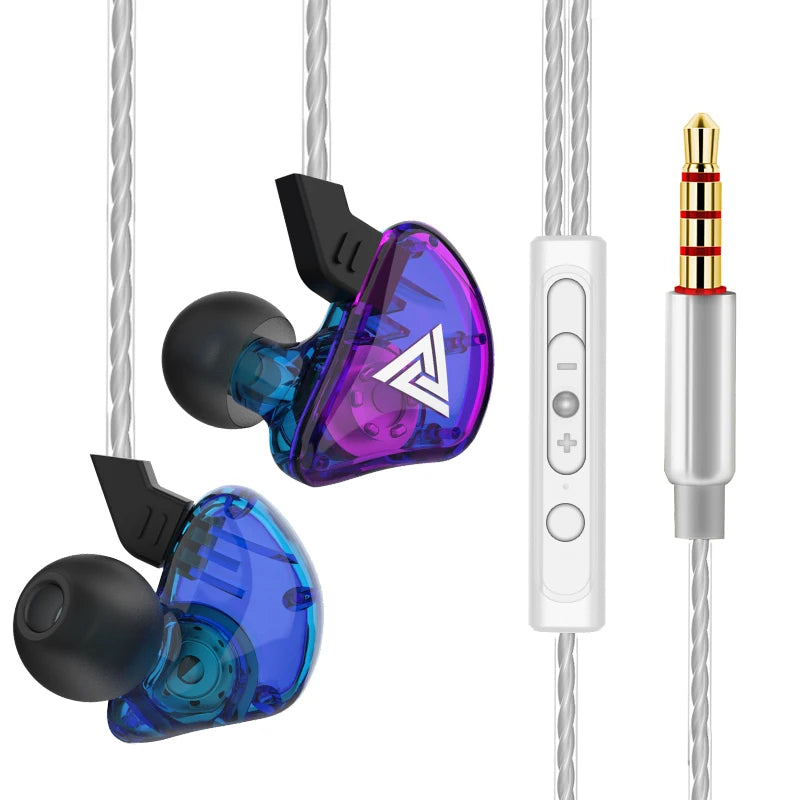 Auriculares con cable QKZ AK6 de cobre HiFi, auriculares estéreo para carreras y deportes, auriculares con micrófono 3,5mm