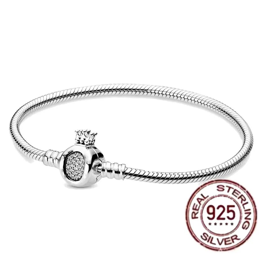 Pulsera de hueso de serpiente de Spider Man de plata de ley 100% S925, adecuada para pulsera Pandora, regalo de joyería de moda para mujer bi