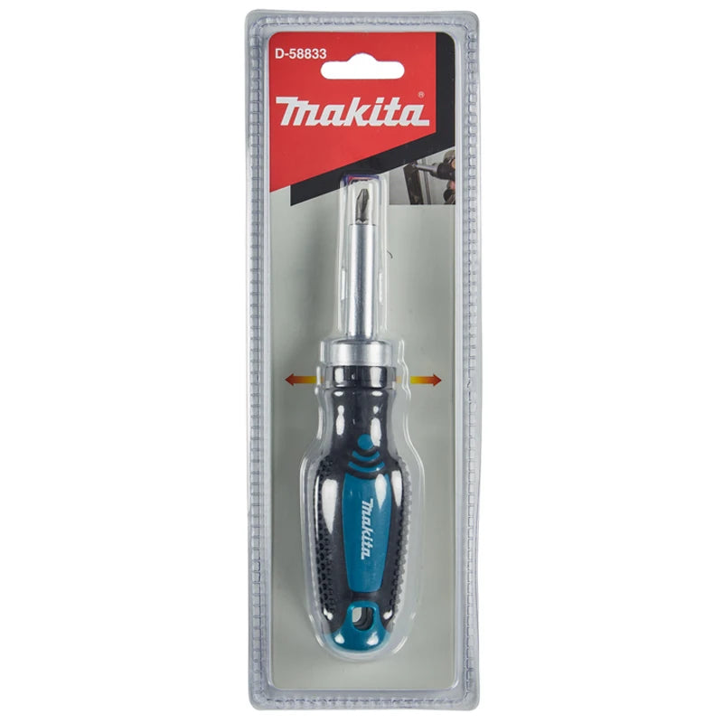 Makita D-58833 Punta de destornillador magnético de trinquete reemplazable positiva negativa antideslizante multifuncional herramientas manuales fáciles de llevar