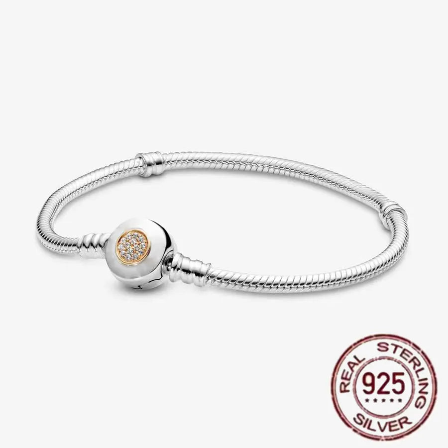 Pulsera de hueso de serpiente de Spider Man de plata de ley 100% S925, adecuada para pulsera Pandora, regalo de joyería de moda para mujer bi