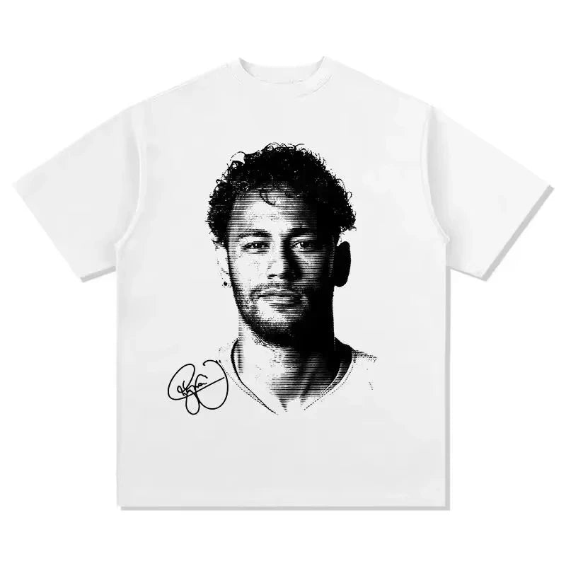 Camiseta 100% de algodón LeBron James con estrella de baloncesto, camiseta de manga corta para hombre, camiseta retro americana, ropa de calle superior de verano