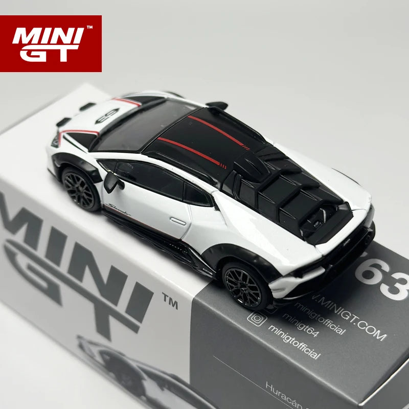 MINIGT 1:64 Huracan Sterrato Bianco Asopo MGT coche en miniatura de aleación 763