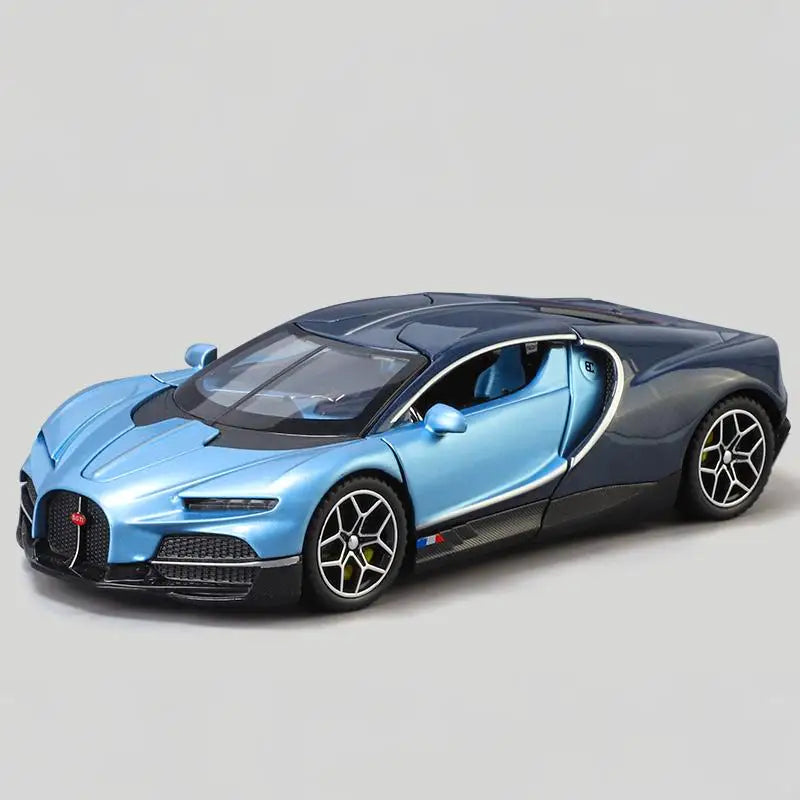 1:32 Bugatti Tourbillon V16 supercoche de aleación de Metal modelo fundido a presión juguetes para niños Mini colección GT pasatiempos regalos de cumpleaños niño