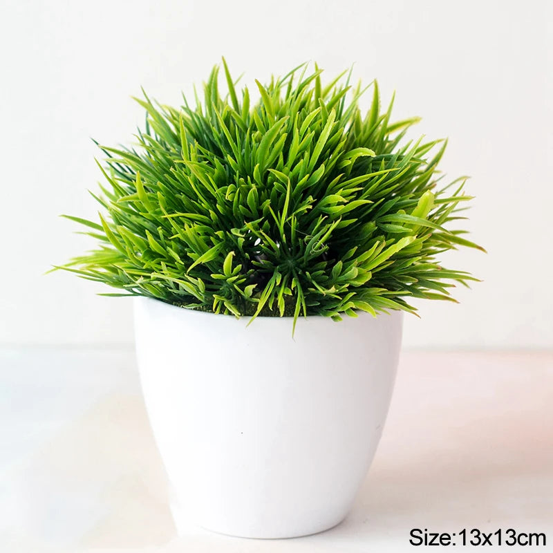Bonsái de plantas artificiales, árbol pequeño, maceta, plantas falsas, flores, adornos en maceta para decoración de mesa de habitación del hogar, decoración de jardín de Hotel