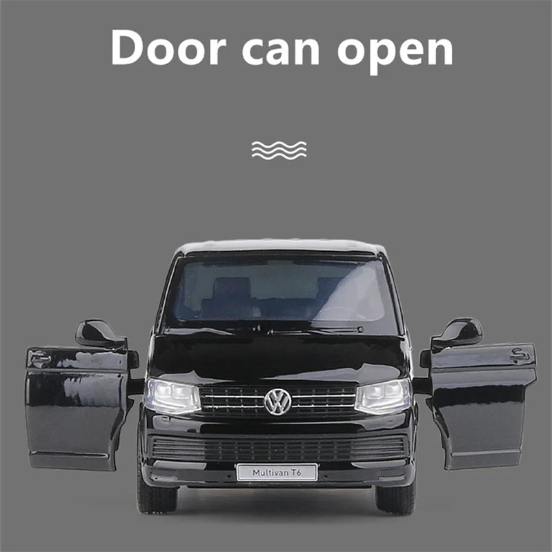 1:36 VW Multivan T6 MPV coche en miniatura de aleación Diecast Metal escala coche modelo colección estática niños cumpleaños juguetes vehículos regalos
