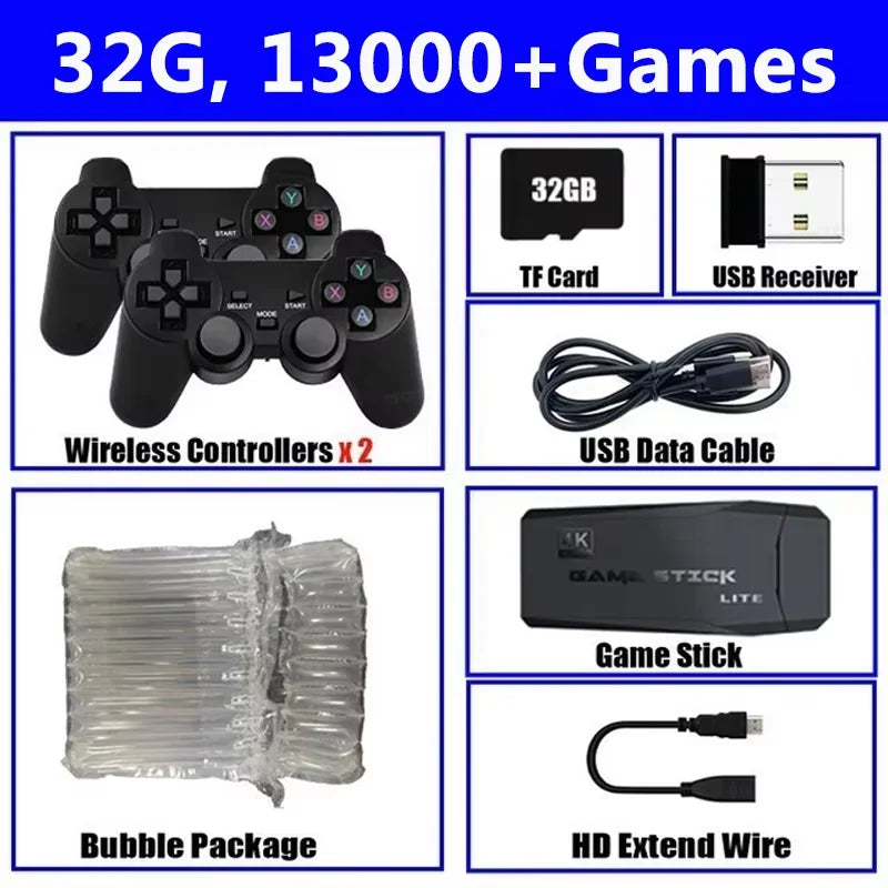 Consolas de videojuegos M8, 2,4G doble de mando inalámbrico, 20000 juegos, TV, Stick 4KFor PS1/FC/GBA, reproductor de juegos portátil Retro