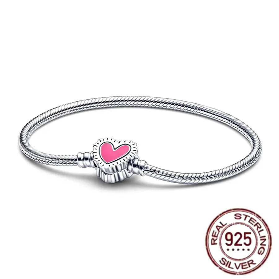 Pulsera de hueso de serpiente de Spider Man de plata de ley 100% S925, adecuada para pulsera Pandora, regalo de joyería de moda para mujer bi