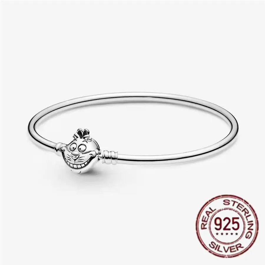 Pulsera de hueso de serpiente de Spider Man de plata de ley 100% S925, adecuada para pulsera Pandora, regalo de joyería de moda para mujer bi