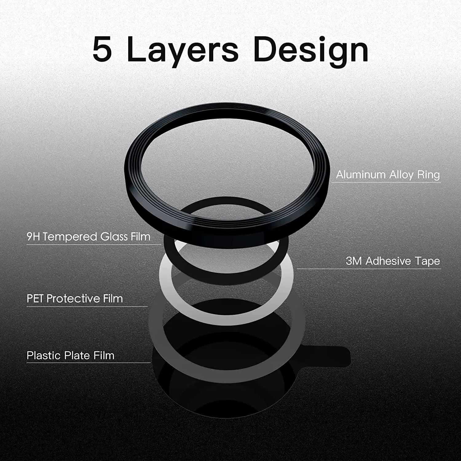 Protector de lente de cámara 3D para iPhone 14 Plus 13 Pro Max 12 Mini iPhone14 14Pro 13Pro 12Pro 14Plus cubierta protectora de vidrio templado