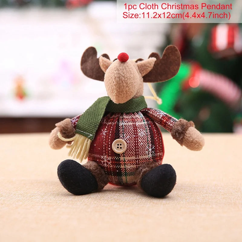 Muñeco de nieve, decoración navideña para el hogar, mesa 2023, muñeco de alce, adornos navideños, Papá Noel, regalo de Feliz Año Nuevo 2024