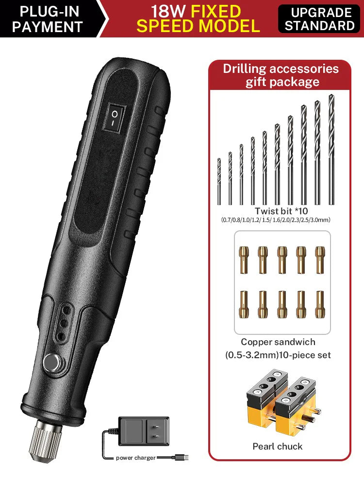 Herramienta de taladro de mano Zten, Mini taladro eléctrico inalámbrico, máquina pulidora recargable, herramienta de tallado de taladro de perforación de carpintería