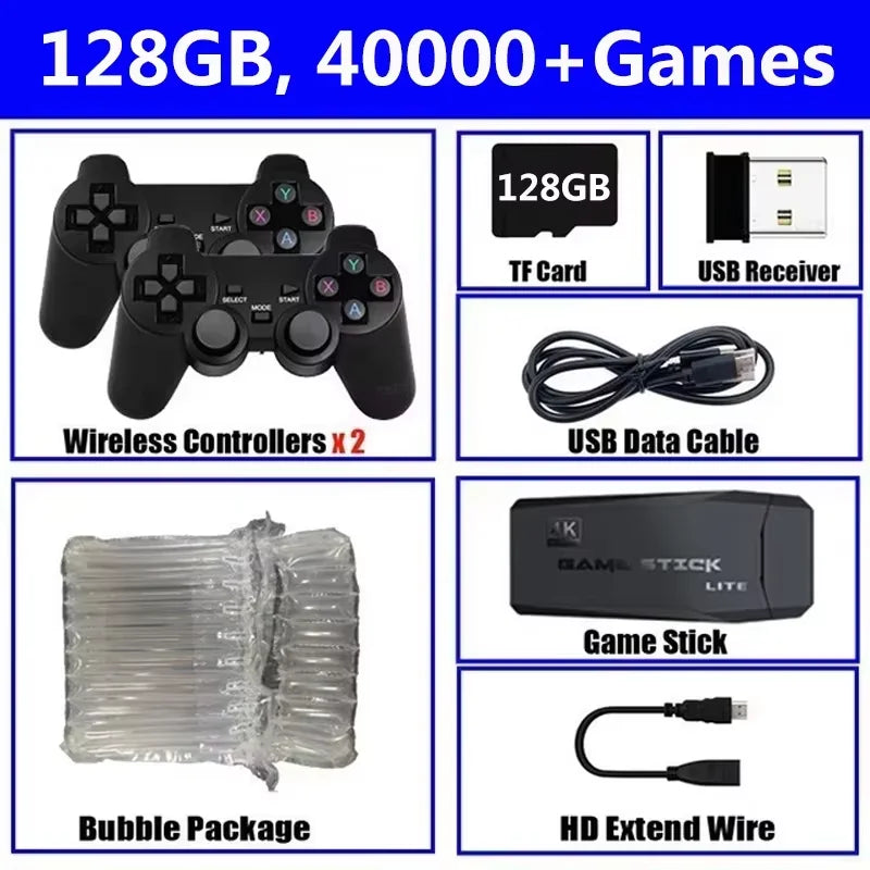 Consolas de videojuegos M8, 2,4G doble de mando inalámbrico, 20000 juegos, TV, Stick 4KFor PS1/FC/GBA, reproductor de juegos portátil Retro