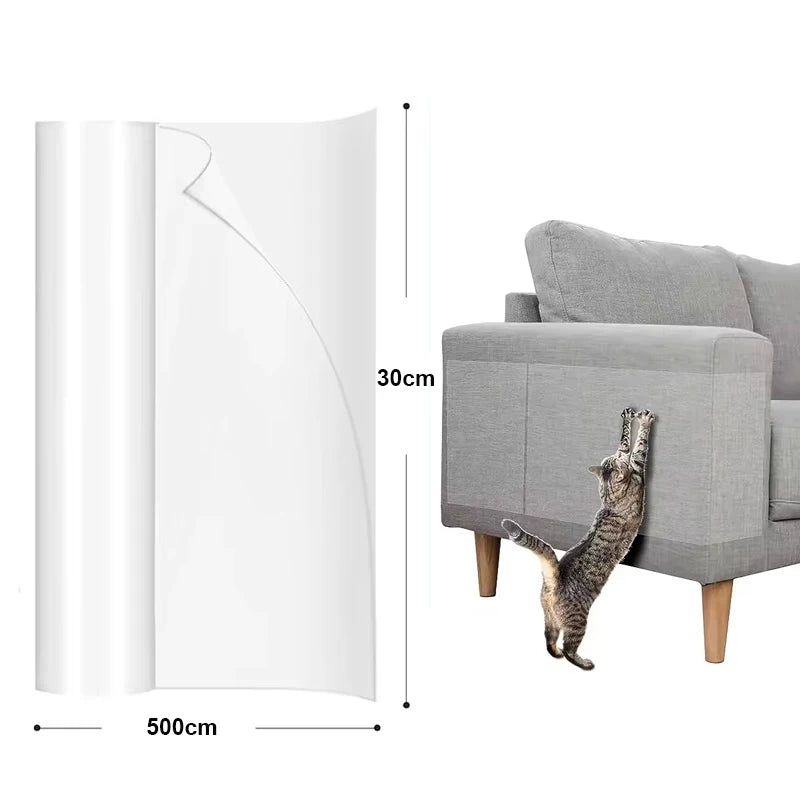 Cinta disuasoria para arañazos de gatos, protectores de muebles de gatos, cinta autoadhesiva transparente para entrenamiento de mascotas, pegatina para muebles de sofá
