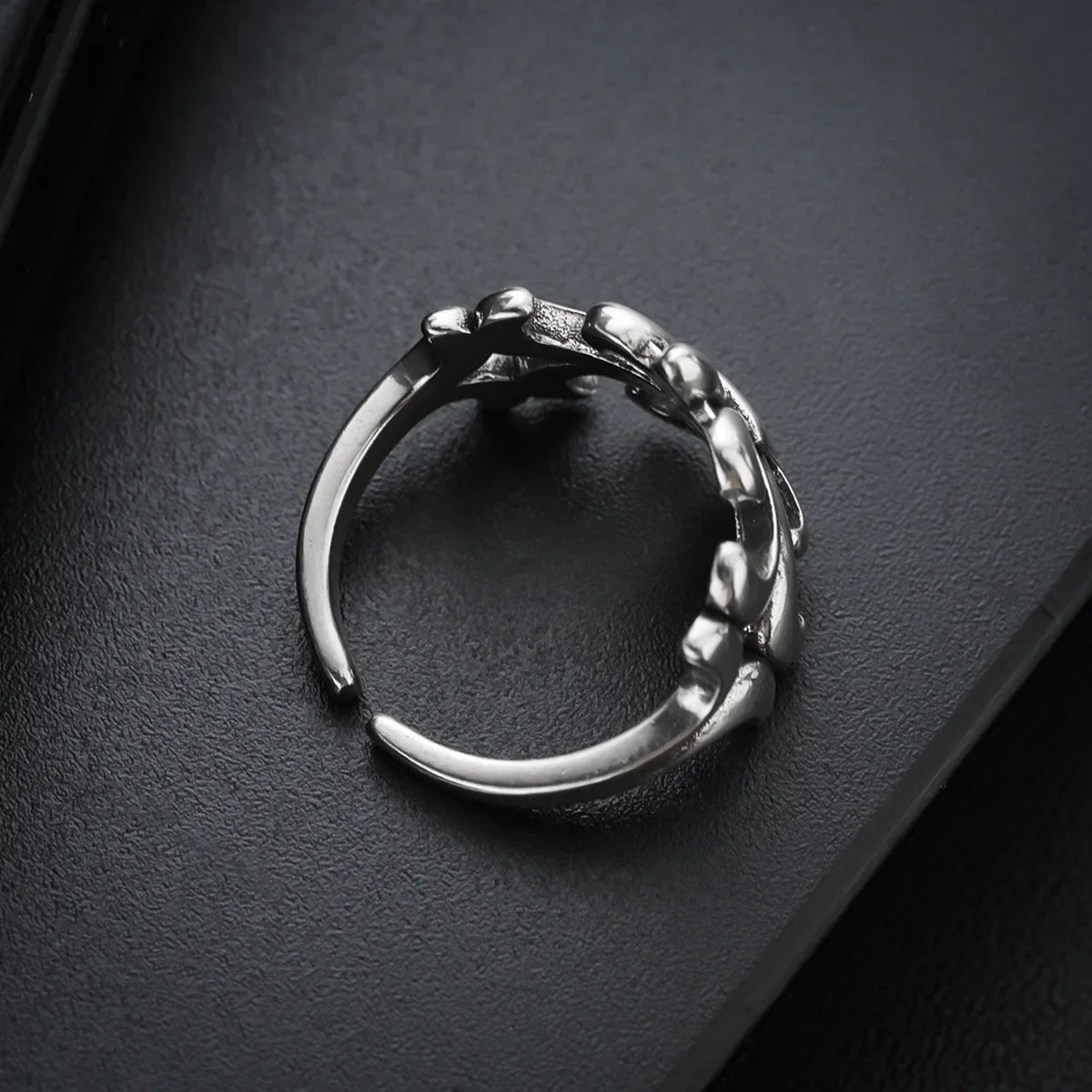 Anillo cruzado Vintage para hombre, banda abierta ajustable, anillo versátil para mujer, accesorios de joyería de diseño Hip Hop