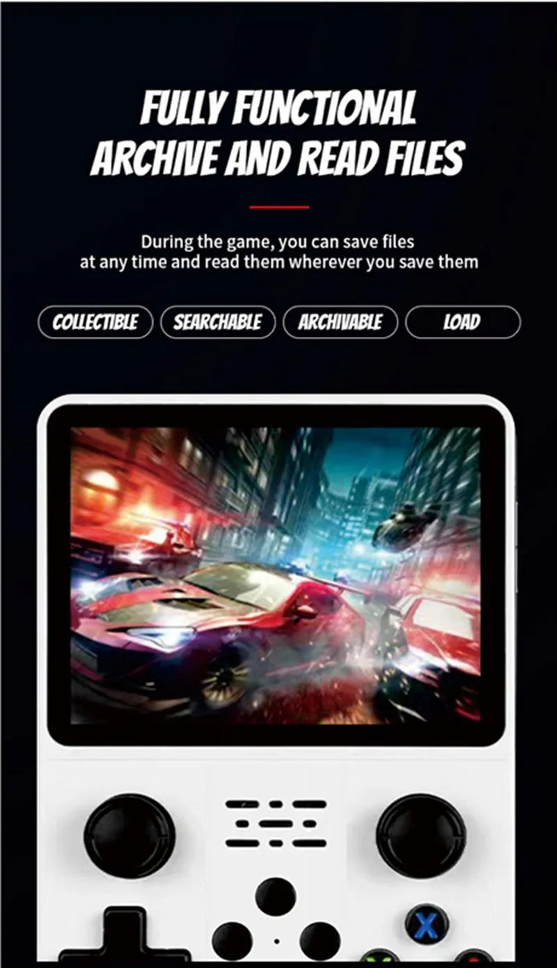 Consola de videojuegos portátil Retro R36S, pantalla IPS de 3,5 pulgadas, 128GB, reproductor de bolsillo portátil precargado con sistema Linux