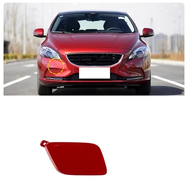 Cubierta de gancho de remolque para parachoques delantero o trasero, tapa de ojo de transporte para remolque Volvo V40 2013 2014 2015 2016 - 2019