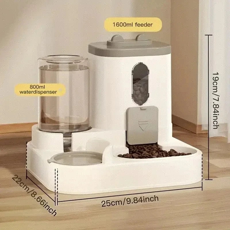 Comedero automático para perros y gatos, dispensador de agua, alimentador de alimentos por gravedad y juego de bebedero con tazón de comida para mascotas, productos universales para mascotas