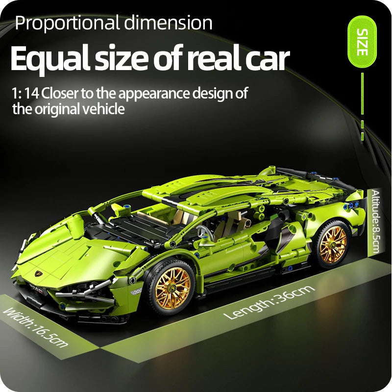 ToylinX bloques de construcción técnicos coche de carreras deporte vehículo de velocidad modelo ciudad mecánica Super ladrillos rompecabezas juguetes regalo para adultos