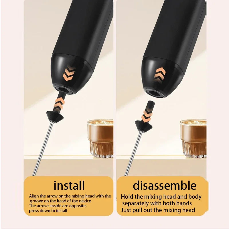 Diwiter-espumador de leche eléctrico, batidor de huevos de mano, cafetera, licuadora eléctrica, Mini licuadora portátil, herramienta de cocina